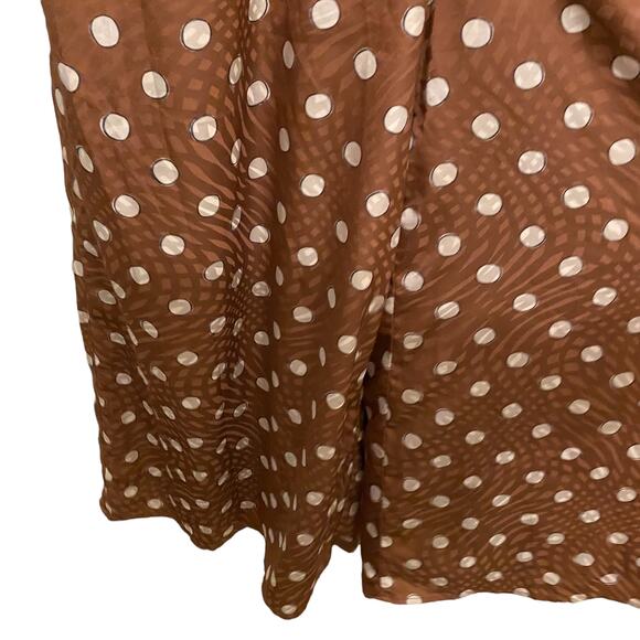 Slate and Willow Jumpsuit Sketched Polka Dot Brown White Size 2 - Picture 14 of 15